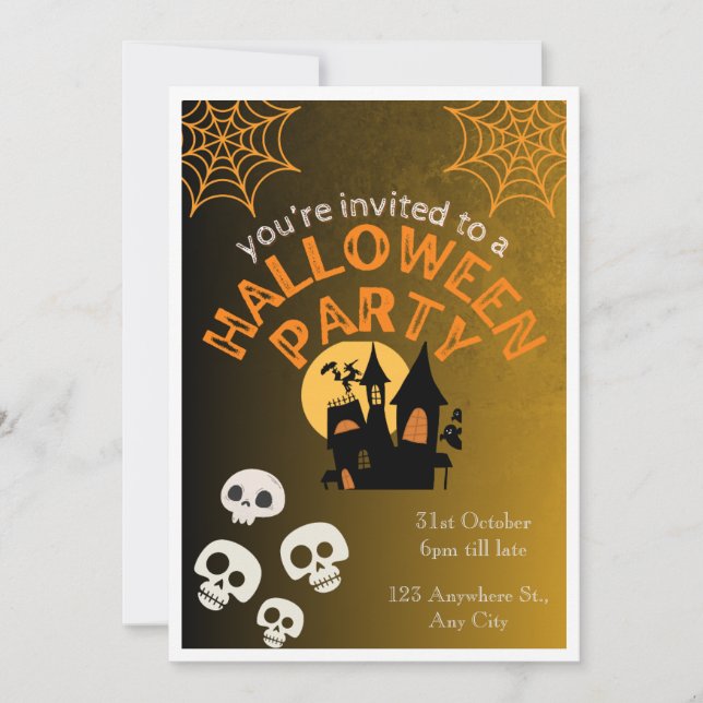 Invitación Halloween  (Anverso)