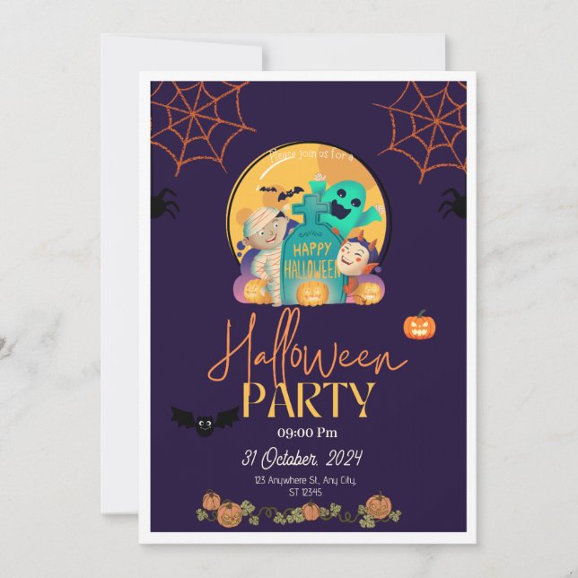 Invitación Halloween (Anverso)