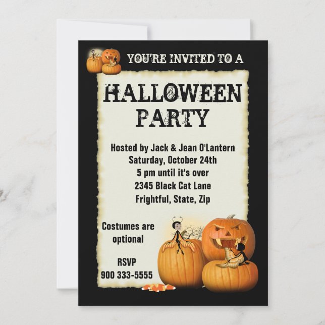 Invitación Halloween (Anverso)