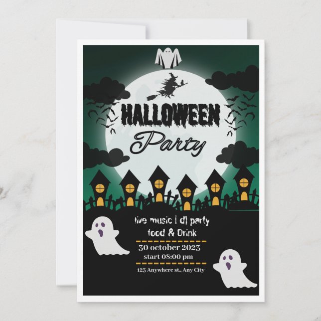 Invitación Halloween (Anverso)