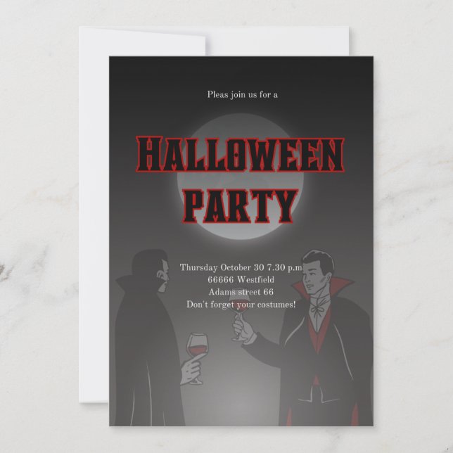 Invitación Halloween (Anverso)