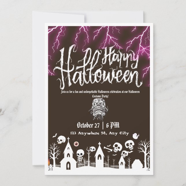 Invitación Halloween (Anverso)