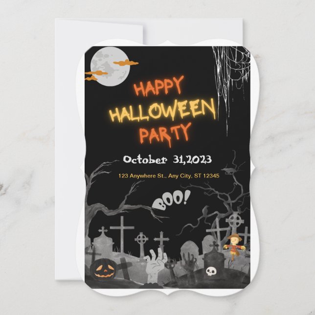 Invitación Halloween  (Anverso)