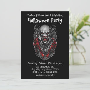 Invitación Halloween, 11 vampiros, espantosos, aterradores,