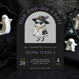 Invitación Halloween 1er cumpleaños Fiesta One Boujee Ghost