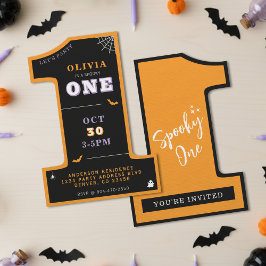 Invitación Halloween 1er cumpleaños Fiesta Spooky uno