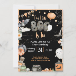 Invitación Halloween 2º cumpleaños Nuestro pequeño novio son 