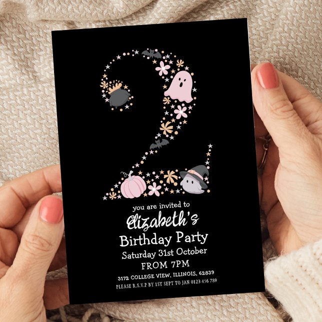 Invitación Halloween 2º cumpleaños Spooky Cute (Subido por el creador)