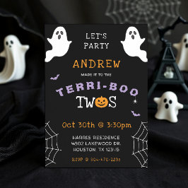 Invitación Halloween 2º cumpleaños Terri-Boo Twos Ghost Gótic