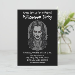 Invitación Halloween, 3 vampiros, aterradores, aterradores,