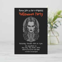 Invitación Halloween, 3 vampiros, espantosos, aterradores, c2