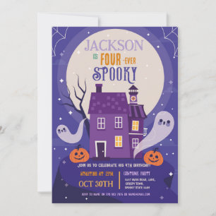 Invitación Halloween 4º Fantasma A Cuatro Fiestas De Casa