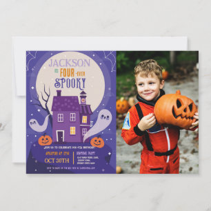 Invitación Halloween 4º Fantasma Cuatro Fiestas de la Casa