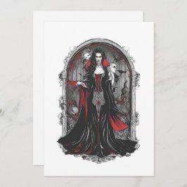 Invitación Halloween 4 vampiro, monstruo aterrador, horror, 1