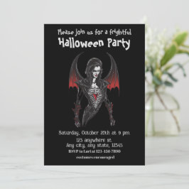 Invitación Halloween, 6 vampiros, aterradores, aterradores,