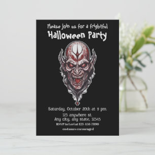 Invitación Halloween, 7 vampiros, aterradores, aterradores,