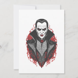 Invitación Halloween 9 vampiro, monstruo aterrador, horror,