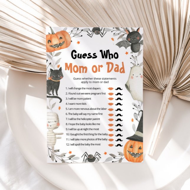 Invitación Halloween adivina quién es el juego de Baby Shower (Subido por el creador)