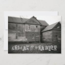 Invitación Halloween angustiado de la casa embrujada