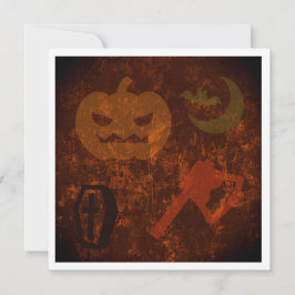 Invitación Halloween asusta el trasfondo inquietante