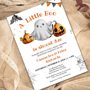 Invitación Halloween Baby Boo Baby Shower Sexo neutral