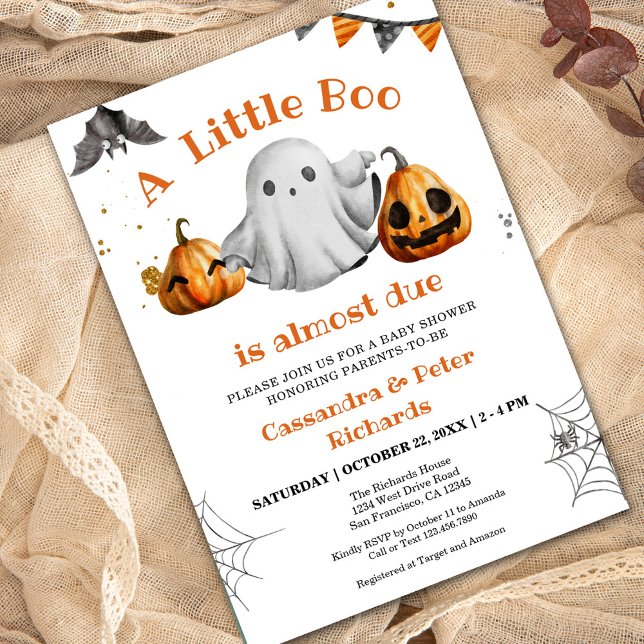 Invitación Halloween Baby Boo Baby Shower Sexo neutral (Subido por el creador)