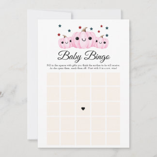 Invitación Halloween Baby Shower Cute Boo Baby Shower Bingo