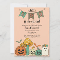 Halloween Baby Shower de Retro 70 Invita