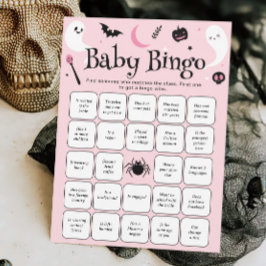 Invitación Halloween Baby Shower Encuentra el juego de bingo