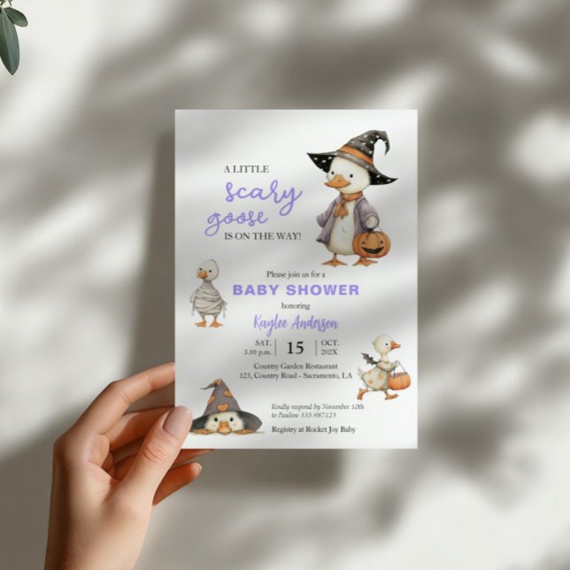 Invitación Halloween Baby Shower goose funny invitation (Subido por el creador)