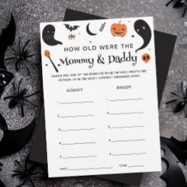 Invitación Halloween Baby Shower Qué edad tenían las cartas d