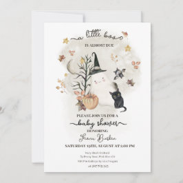 Invitación Halloween Baby Shower se acerca un pequeño boom