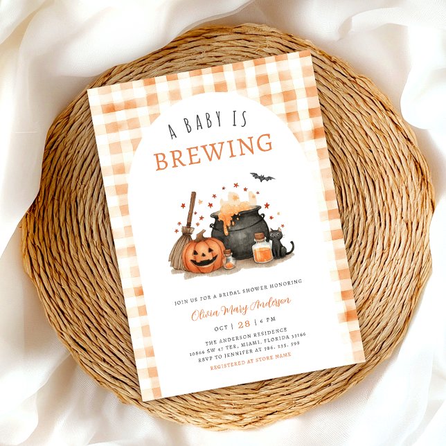 Invitación Halloween Baby Shower Se está preparando un bebé (Subido por el creador)