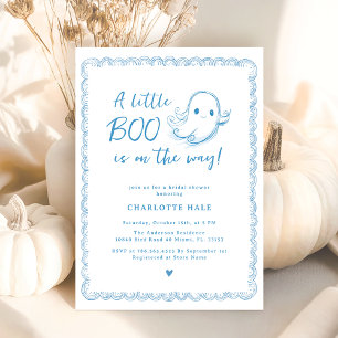 Invitación Halloween Baby Shower Un pequeño fantasma