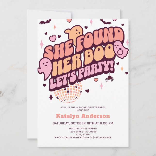 Invitación Halloween Bachelorette (Anverso)