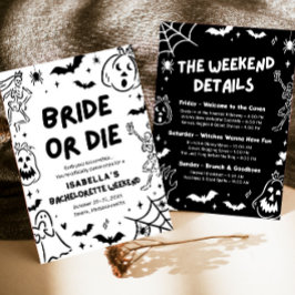 Invitación Halloween Bachelorette Weekend