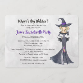 Invitación Halloween Bad Witness Bachelorette Party