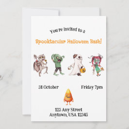 Invitación Halloween Bash Spooktacular