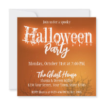 Halloween Bats Trees Naranja Fiesta nocturno