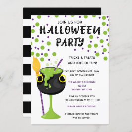 Invitación Halloween bebe caramelos y trata Halloween