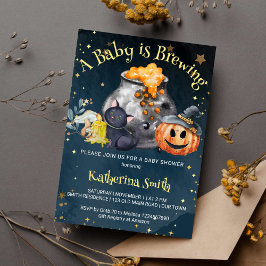 Invitación Halloween bebé se está preparando
