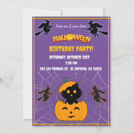 Invitación Halloween Bithday party