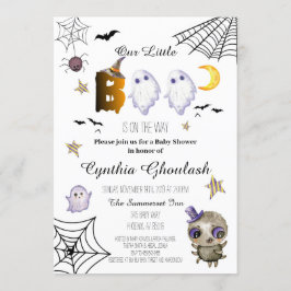 Invitación Halloween Boo Ghost Baby Shower