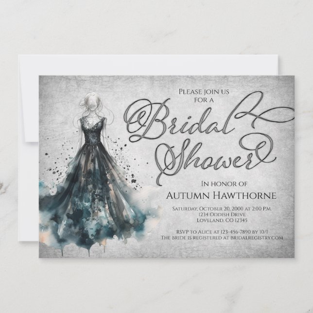 Invitación Halloween Bridal Shower (Anverso)