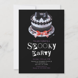 Invitación Halloween Cake Cute moderna Halloween Minimalista