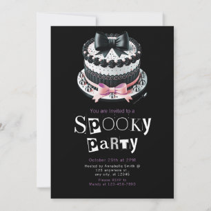 Invitación Halloween Cake Cute moderna Halloween Minimalista