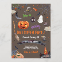 Halloween Calabaza Bruja Gato Spider Spookone Cump