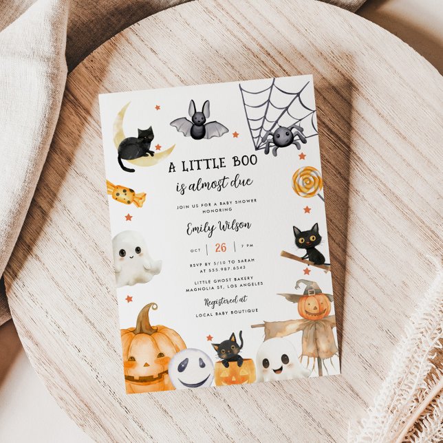 Invitación Halloween Calabaza Fantasma Un Pequeño Bote Baby S (Subido por el creador)
