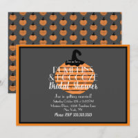 Halloween Calabaza Gris y Naranja ducha de novia