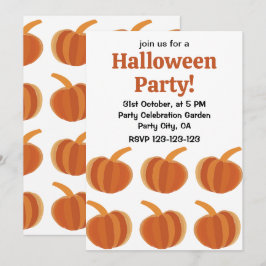Invitación Halloween Calabaza otoño otoño halloween